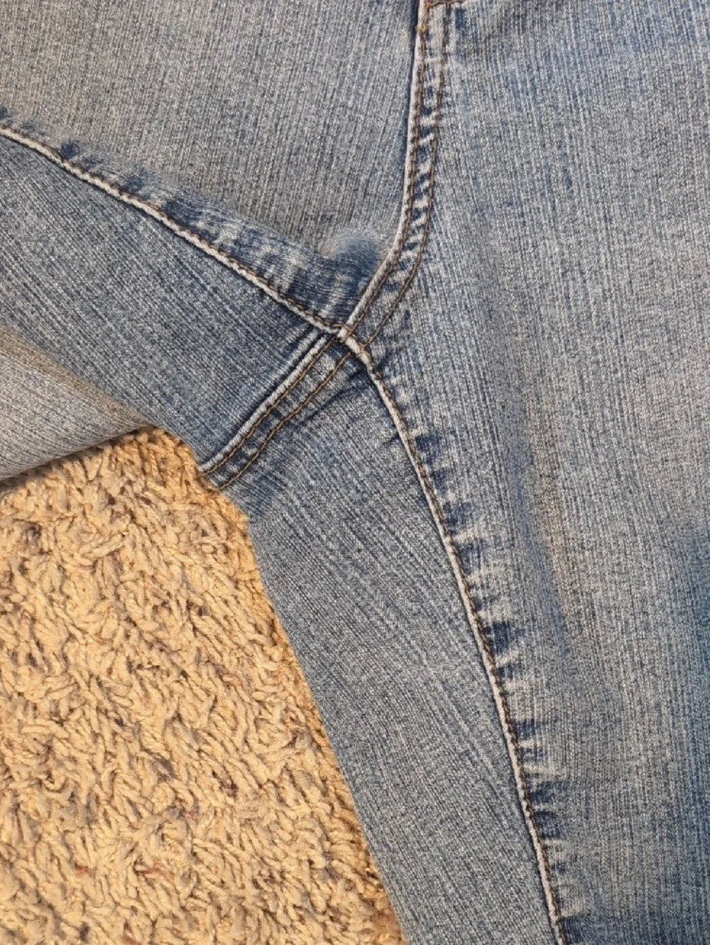 St Johns Bay High Waisted Blue Denim Cropped Wide Leg Bermuda Shorts 18W